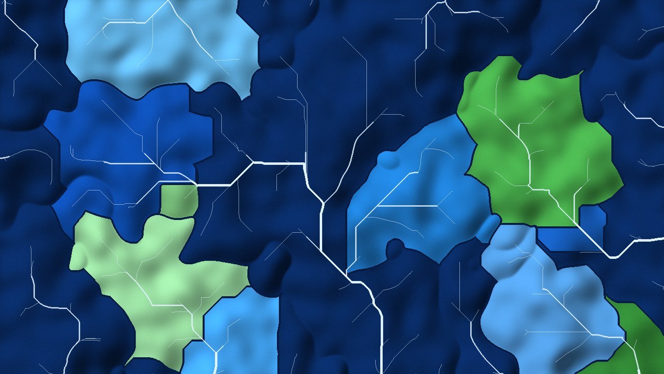 Colour-coded sub-watersheds delineated from a conditioned digital elevation model